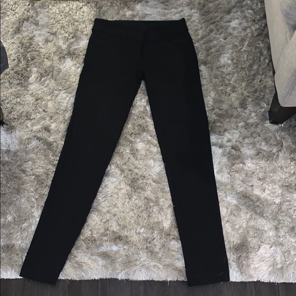 black skinny stretch dress pants